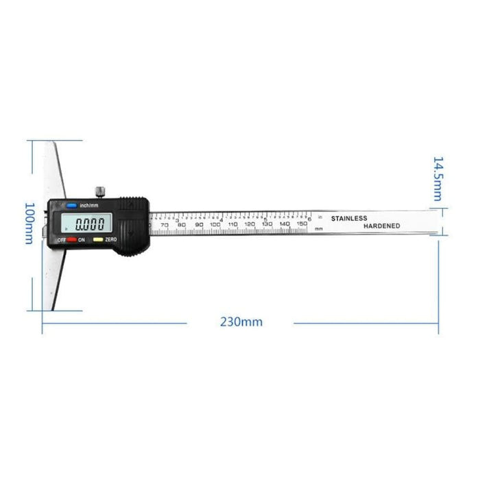 0-150mm Digital Display Depth Gauge Caliper Vernier