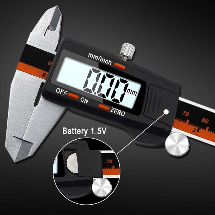 0-150mm Plastic Meter Stainless Steel Body Digital Display