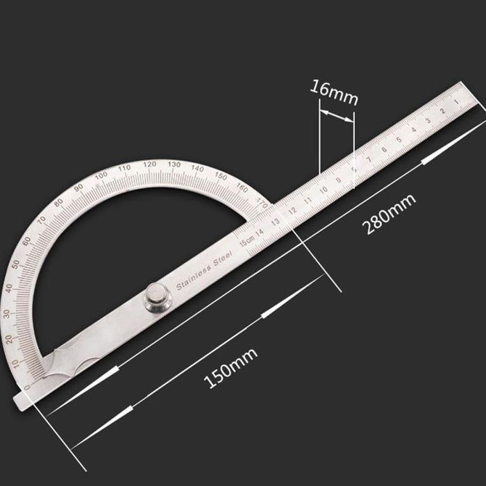 0-180 Degree Stainless Steel Protractor Angle Finder