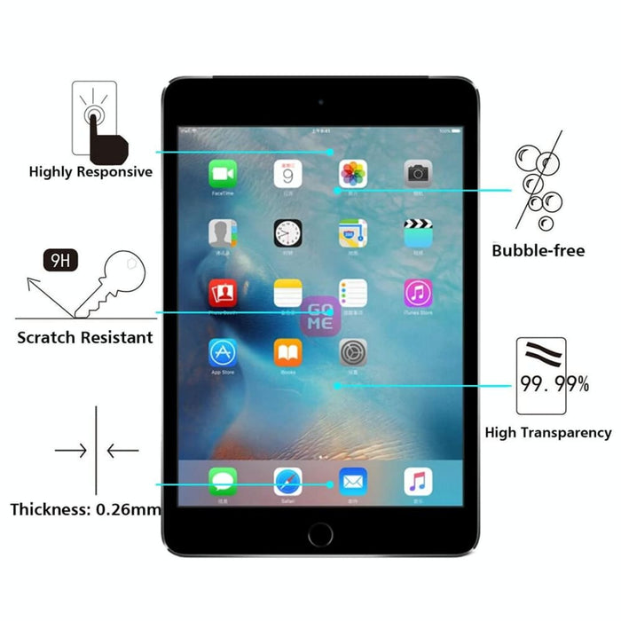 0.3mm 9h Hardness Tempered Glass Film For Ipad 2/3/4