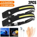 1-20pcs Usb Rechargable 4 Lighting Mode Cob Led Headlamp