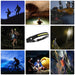 1-20pcs Usb Rechargable 4 Lighting Mode Cob Led Headlamp