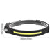 1-20pcs Usb Rechargable 4 Lighting Mode Cob Led Headlamp