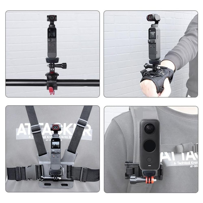 1/4 Screw Adjustable Abs Action Camera Tripod Adapter