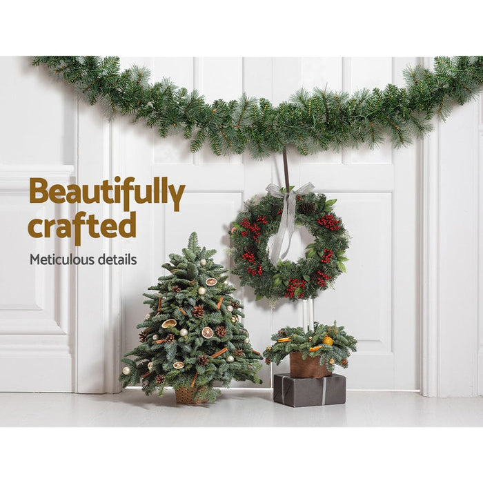 Nz Local Stock-1.8m Christmas Garland With Pre-lit Led