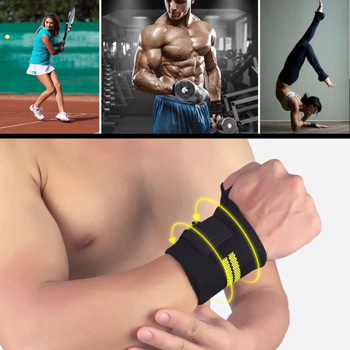 1 Pc Elastic Wrist Support Wraps For Fitness Powerlifting