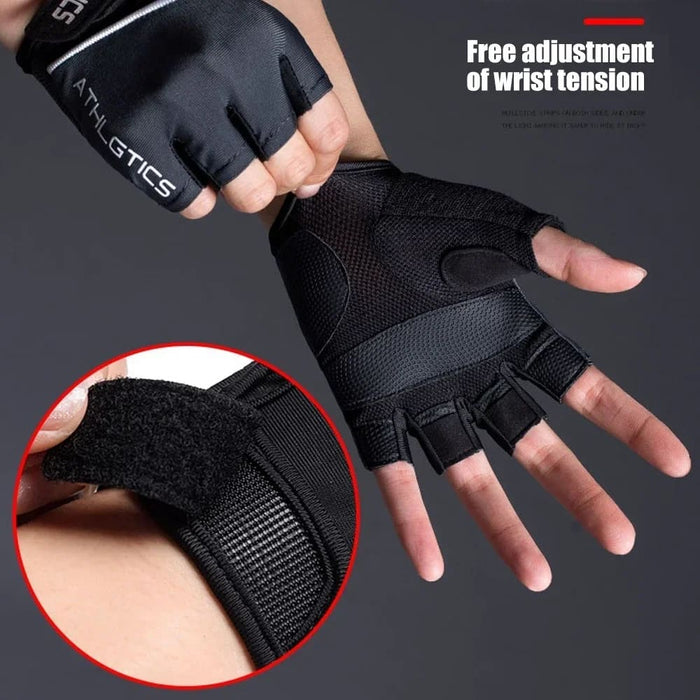 1 Pair Breathable Fingerless Gym Gloves For Men And Women