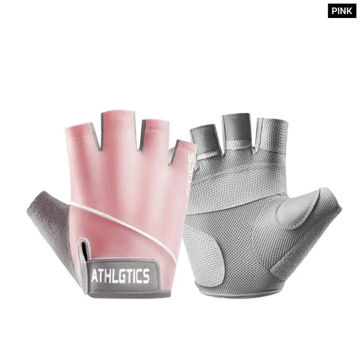 1 Pair Breathable Fingerless Gym Gloves For Men And Women