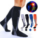 1 Pair Breathable Nylon Compression Long Socks For Running