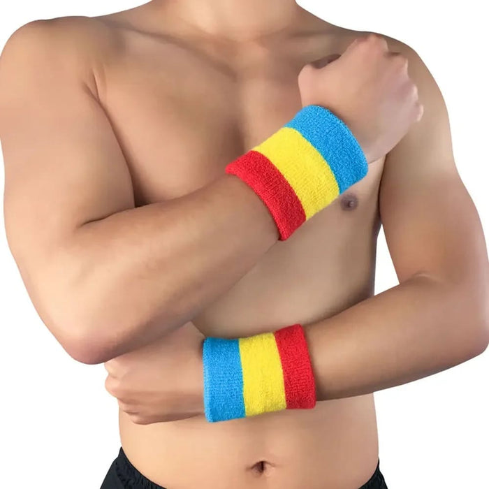 1 Pair Colorful National Flag Wristbands For Tennis