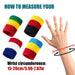 1 Pair Colorful National Flag Wristbands For Tennis