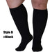 1 Pair Elastic High Stockings Calf Sleeves For Travel Work