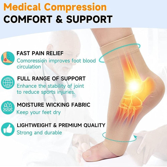 1 Pair Foot Compression Sock For Arch Support Injury