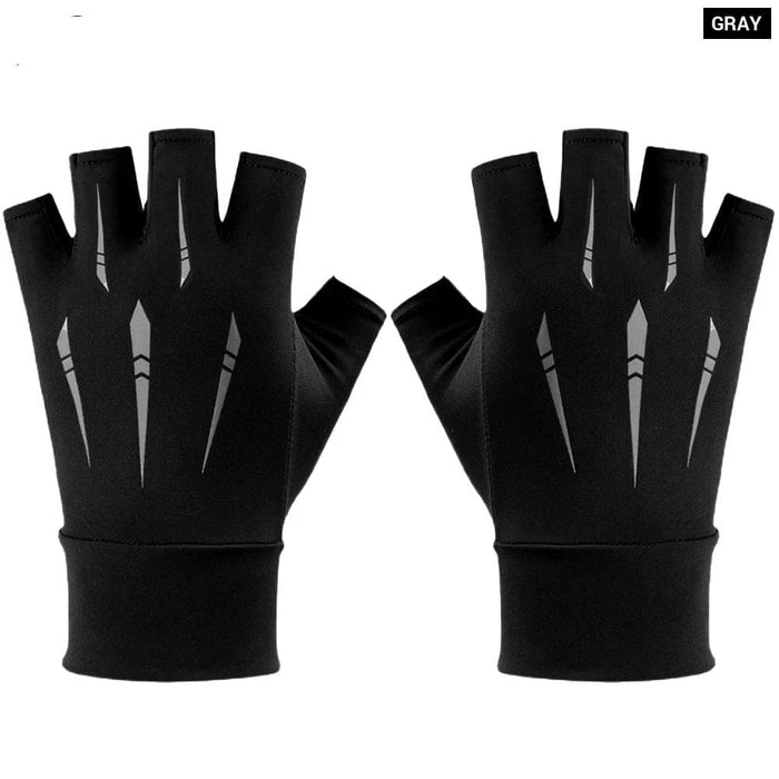 1 Pair Half Finger Workout Gym Cycling Gloves For Men