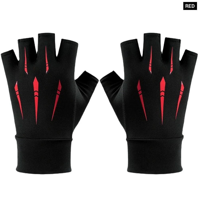 1 Pair Half Finger Workout Gym Cycling Gloves For Men