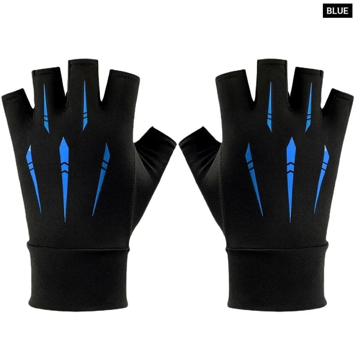 1 Pair Half Finger Workout Gym Cycling Gloves For Men