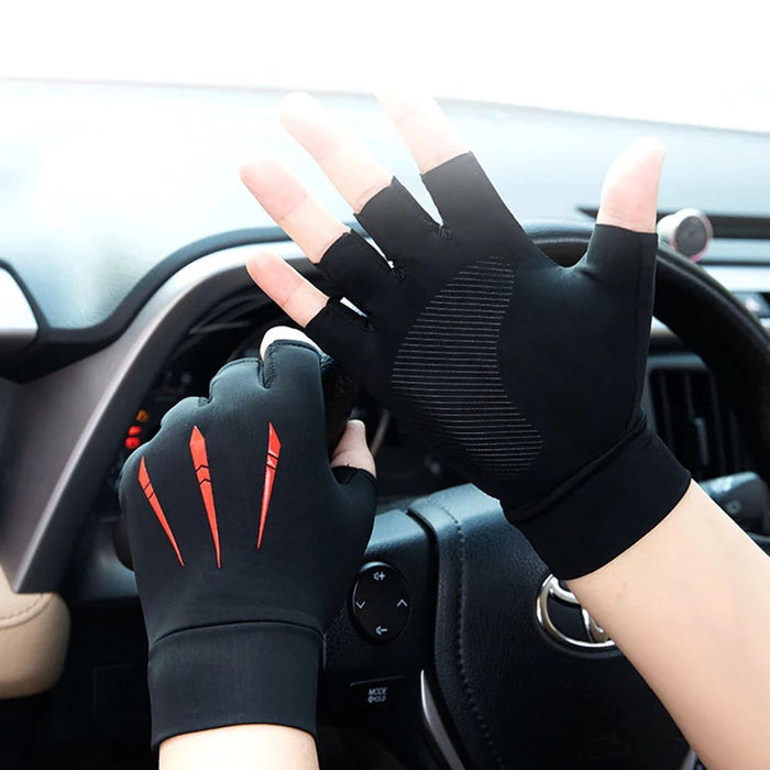 1 Pair Half Finger Workout Gym Cycling Gloves For Men