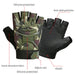 1 Pair Non-slip Shock-absorbing Half Finger Cycling Gloves