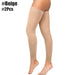 1 Pair Thigh High Footless Compression Stocking Support