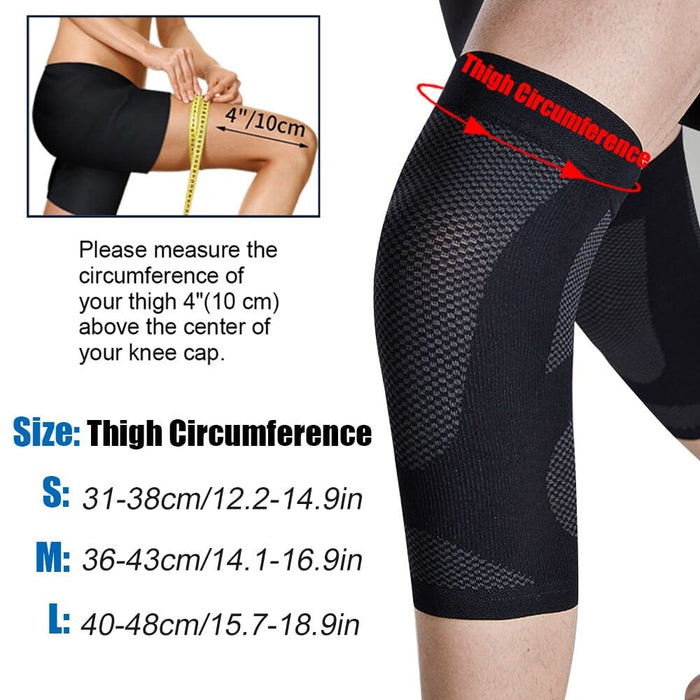 1 Pair Ultra Thin Knee Compression Sleeves For Cycling