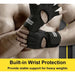 1 Pair Weight Lifting Workout Gloves With Wrist Wraps