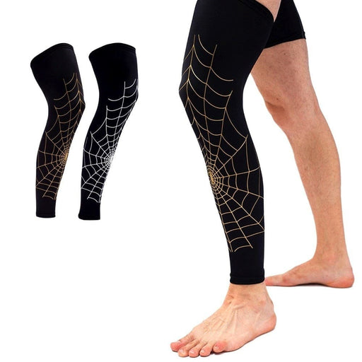 1 Piece Spiderweb Pattern Leg Compression Knee Sleeve