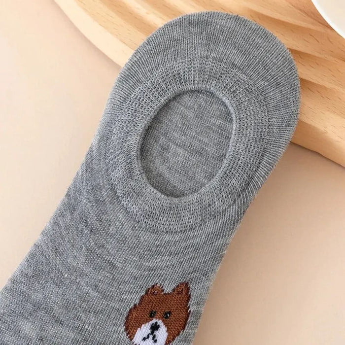 10 Fun Cotton Socks For Women And Girls Cartoon Bear Design