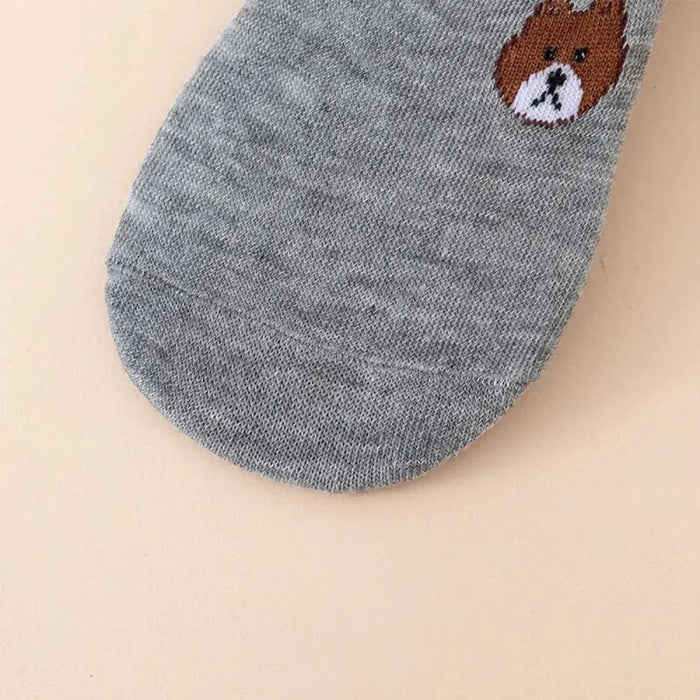 10 Fun Cotton Socks For Women And Girls Cartoon Bear Design