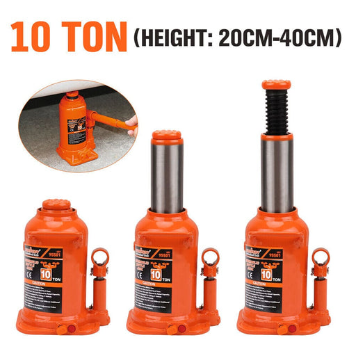 10 Ton Hydraulic Bottle Jack W/safety Valve Car Van Truck