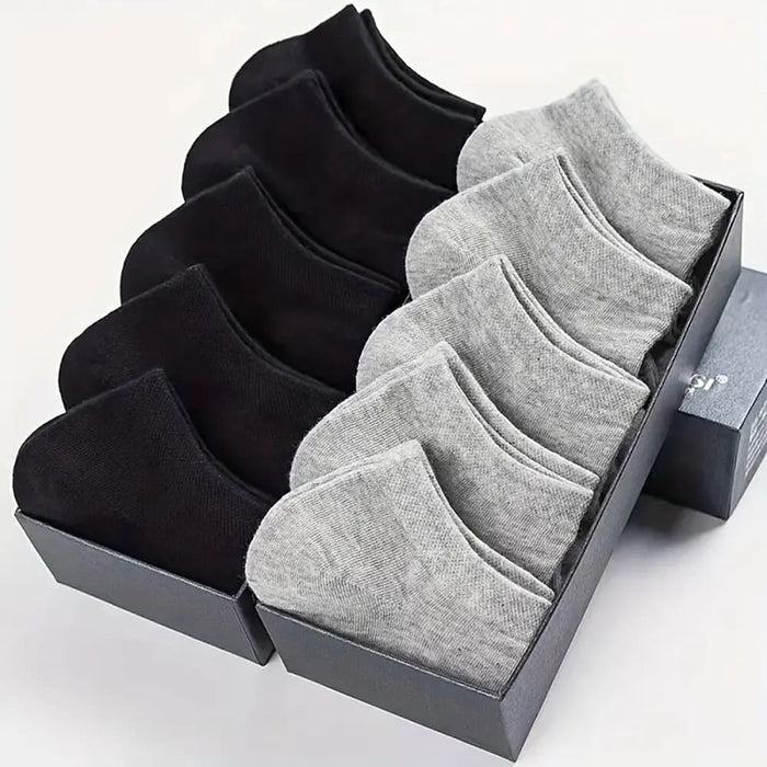 10 Pairs Mens Breathable Boat Socks High Quality Sweat