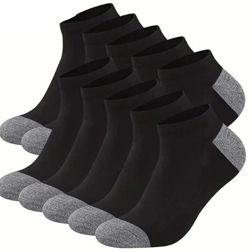 10 Pairs Of Mens Breathable Cotton Ankle Socks For Summer