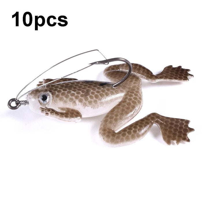 10 Piece Anti Hanging Floating Frog Bait 6cm 5g Fish Fake