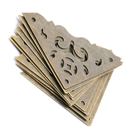 10 Piece Bronze Jewelry Box Corner Protector For Furniture