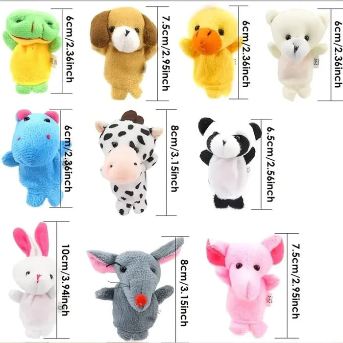 10 Piece Finger Puppet Set For Early Education And Soothing