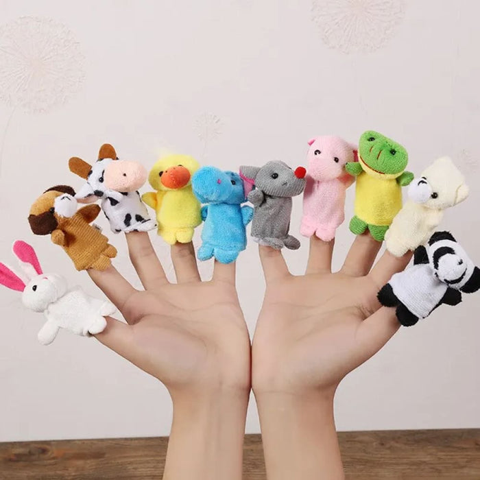 10 Piece Finger Puppet Set For Early Education And Soothing