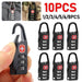 10 Piece Portable Alloy Lock Padlock