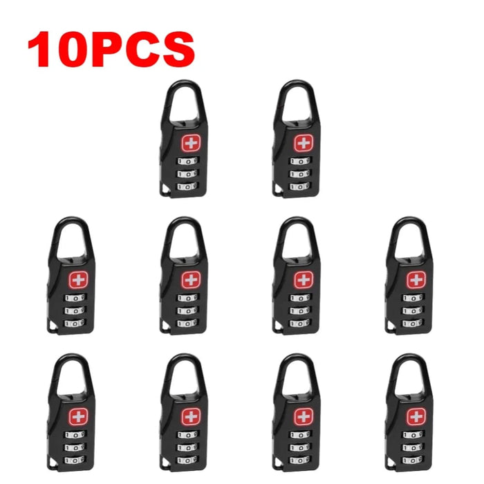 10 Piece Portable Alloy Lock Padlock