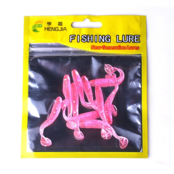 10 Soft Jigging Fishing Lures 5cm/0.6g Worm Swimbaits