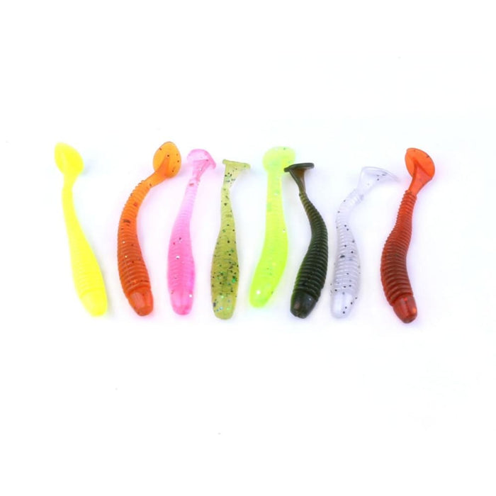 10 Soft Jigging Fishing Lures 5cm/0.6g Worm Swimbaits