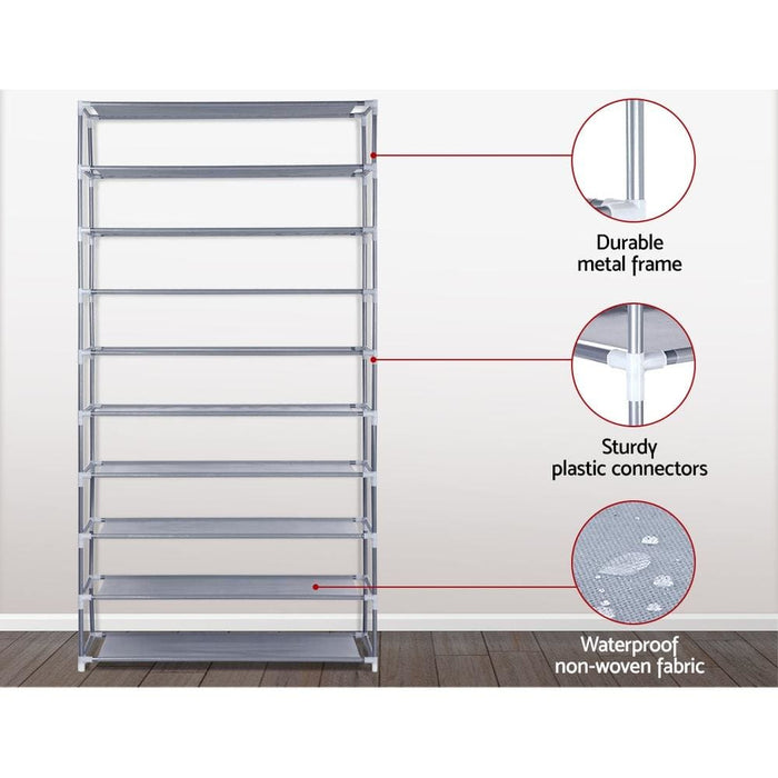 10 Tier Stackable Shoe Rack