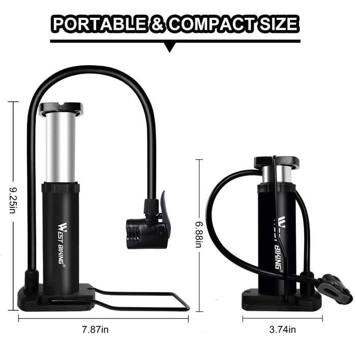 100 120psi Ultralight Bicycle Air Foot Pump