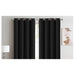 2x 100% Blockout Curtains Panels 3 Layers Eyelet Black