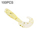 100 Count Long Tail Maggot Shaped Fishing Lures 3.5cm Length