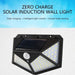 100led Solar Wall Lamp Waterproof Motion Sensor Powered