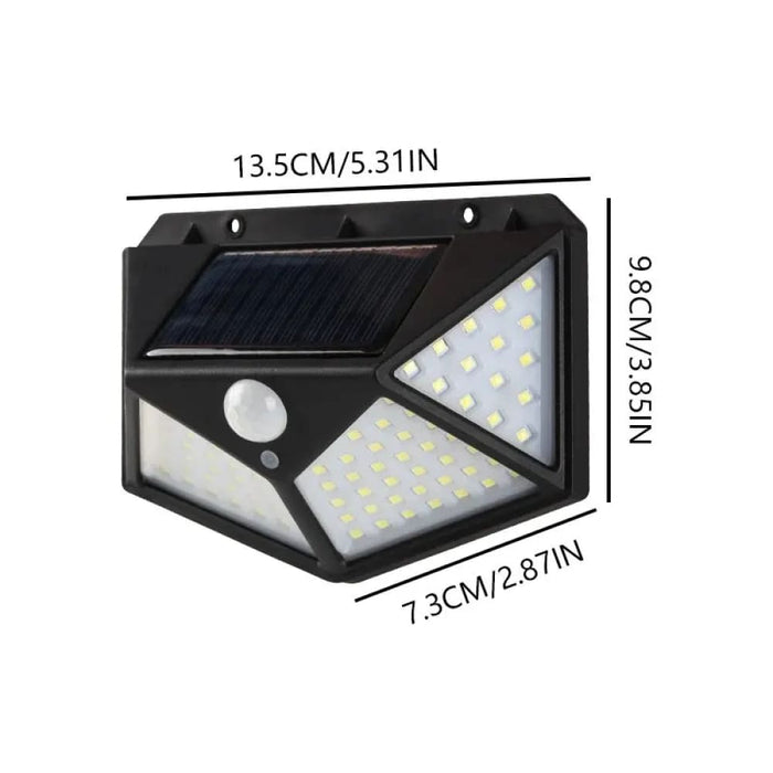 100led Solar Wall Lamp Waterproof Motion Sensor Powered