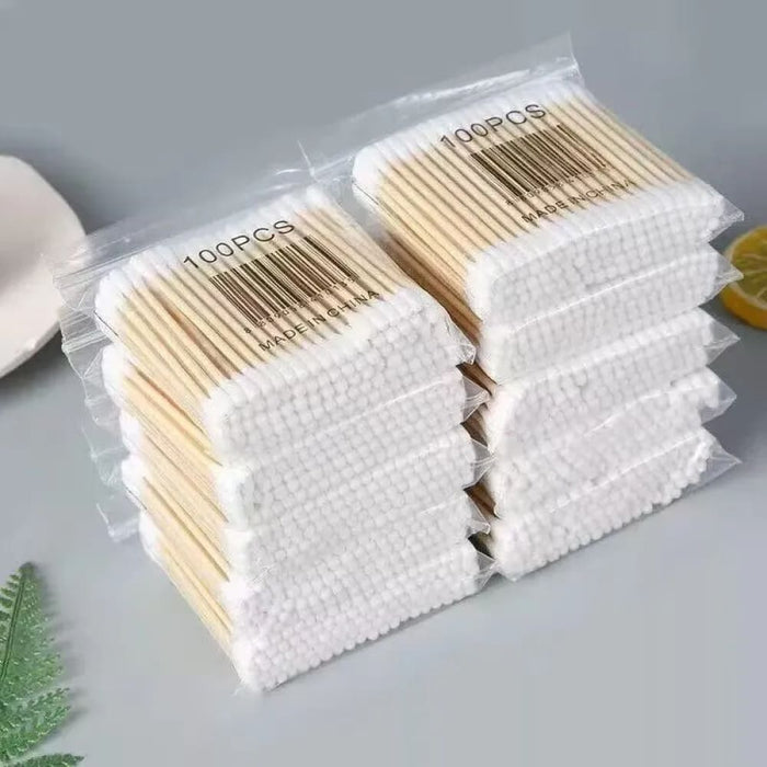 100pcs Double Ended Cotton Swabs 5 Packs Baby Ear Cleaning