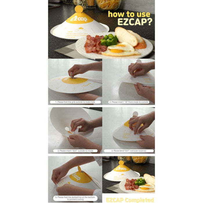 Ez Cap 100x Paper Lid For Frypan Disposable Cooking Pan