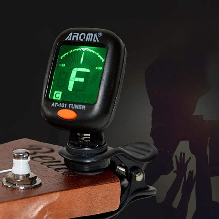 At-01a 101 Guitar Tuner Foldable Rotatable Clip-on High