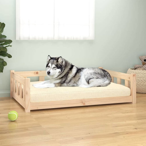 Dog Bed 105.5x75.5x28 Cm Solid Wood Pine Nttxpi