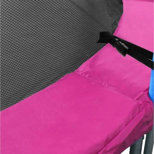 10ft Trampoline Replacement Safety Pad And Net 8 Poles Pink